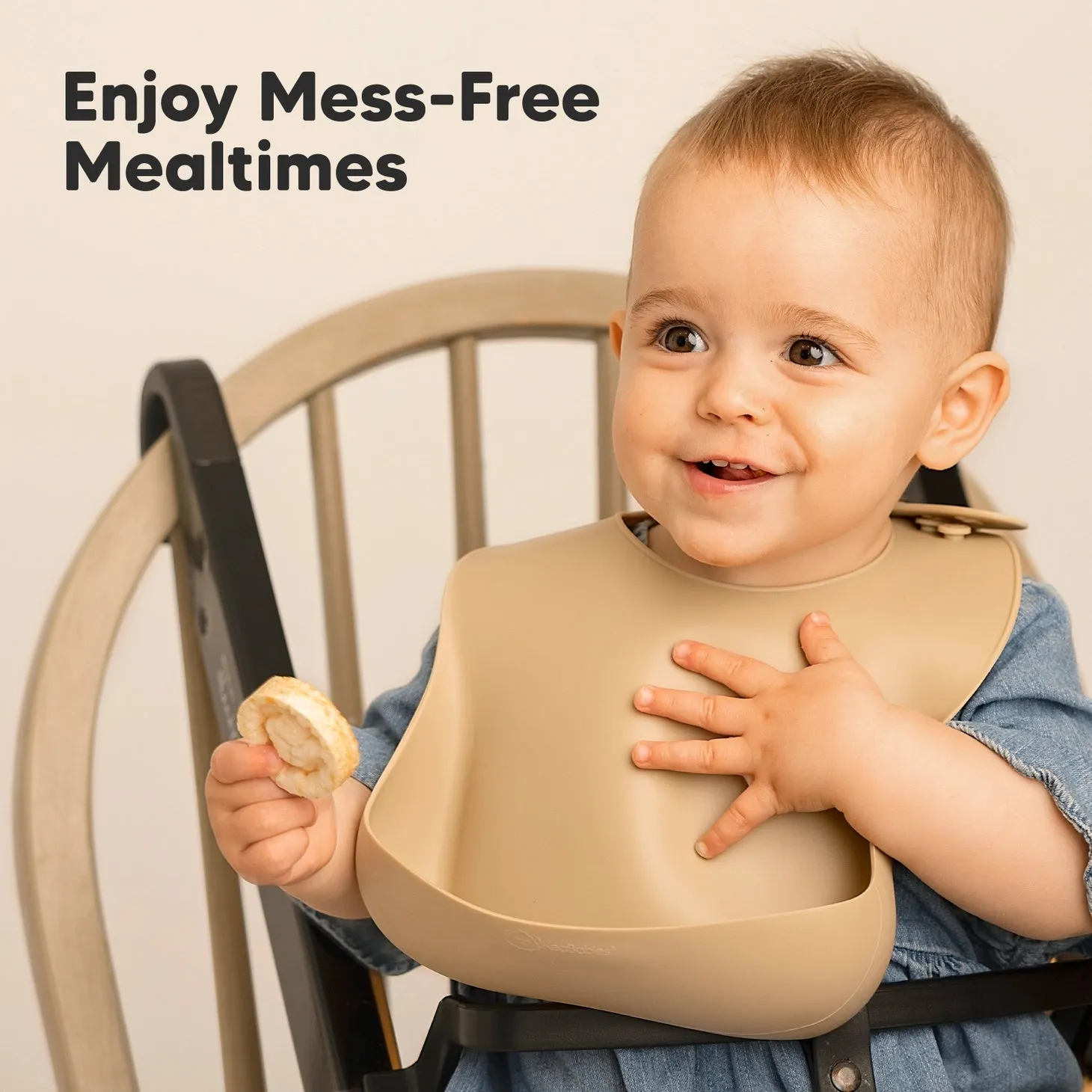 2-Pack Prep Silicone Bibs (Slate)