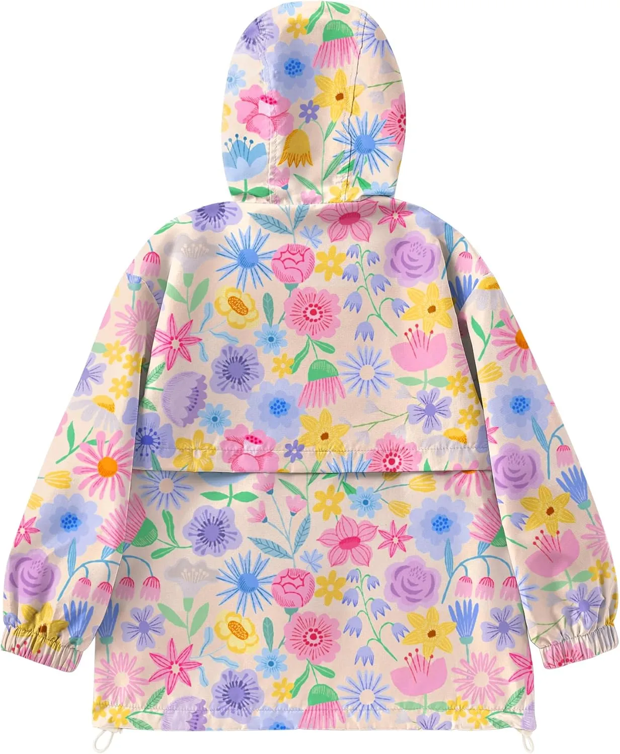 Avoogue Toddler Rain Jacket Windbreaker Lined Raincoat Waterproof Hooded Lightweight Rain Coats With Pockets 4-12Y