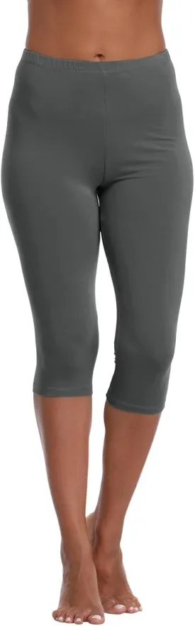 Capri Leggings for Women 2025 Summer Stretch Plus Size High Waisted Pants Casual Workout Yoga Pants with Pockets