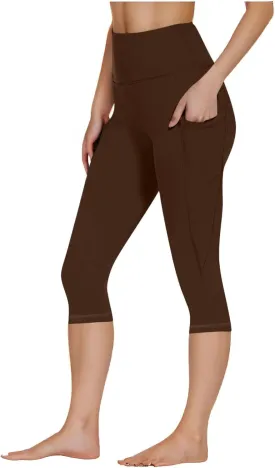 Capri Leggings for Women Summer Stretch High Waisted Soft Cropped Trousers Casual Workout Yoga Pants with Pockets