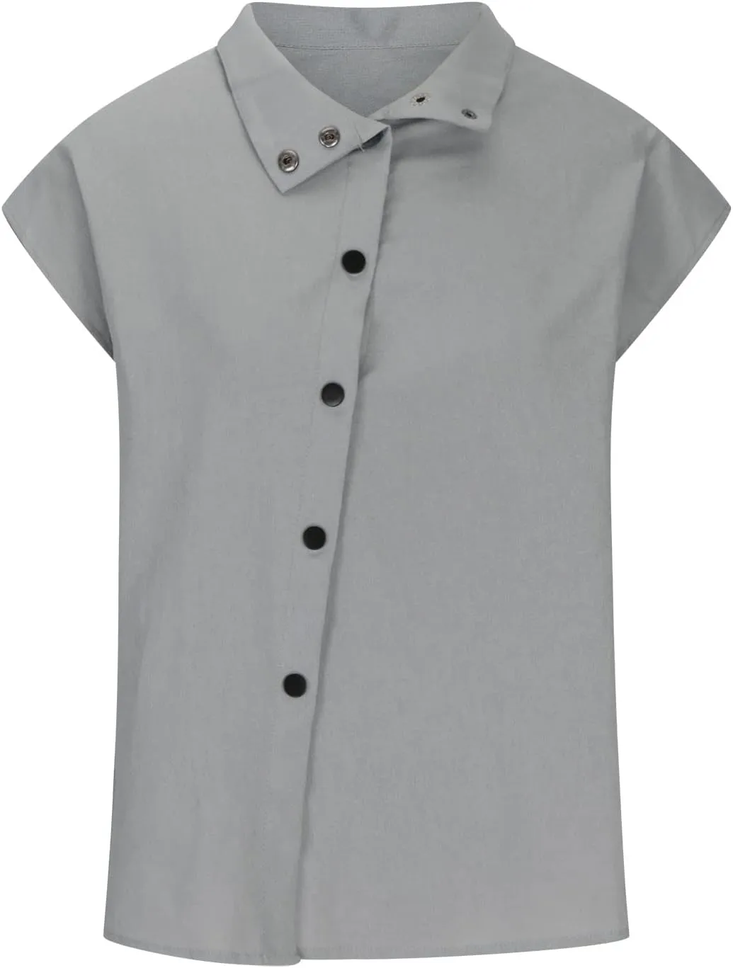Ceboyel Women Linen Summer Shirt Dressy Causal Boho Blouses Short Sleeve Turtle Neck Tops Trendy Ladies Going Out Clothes