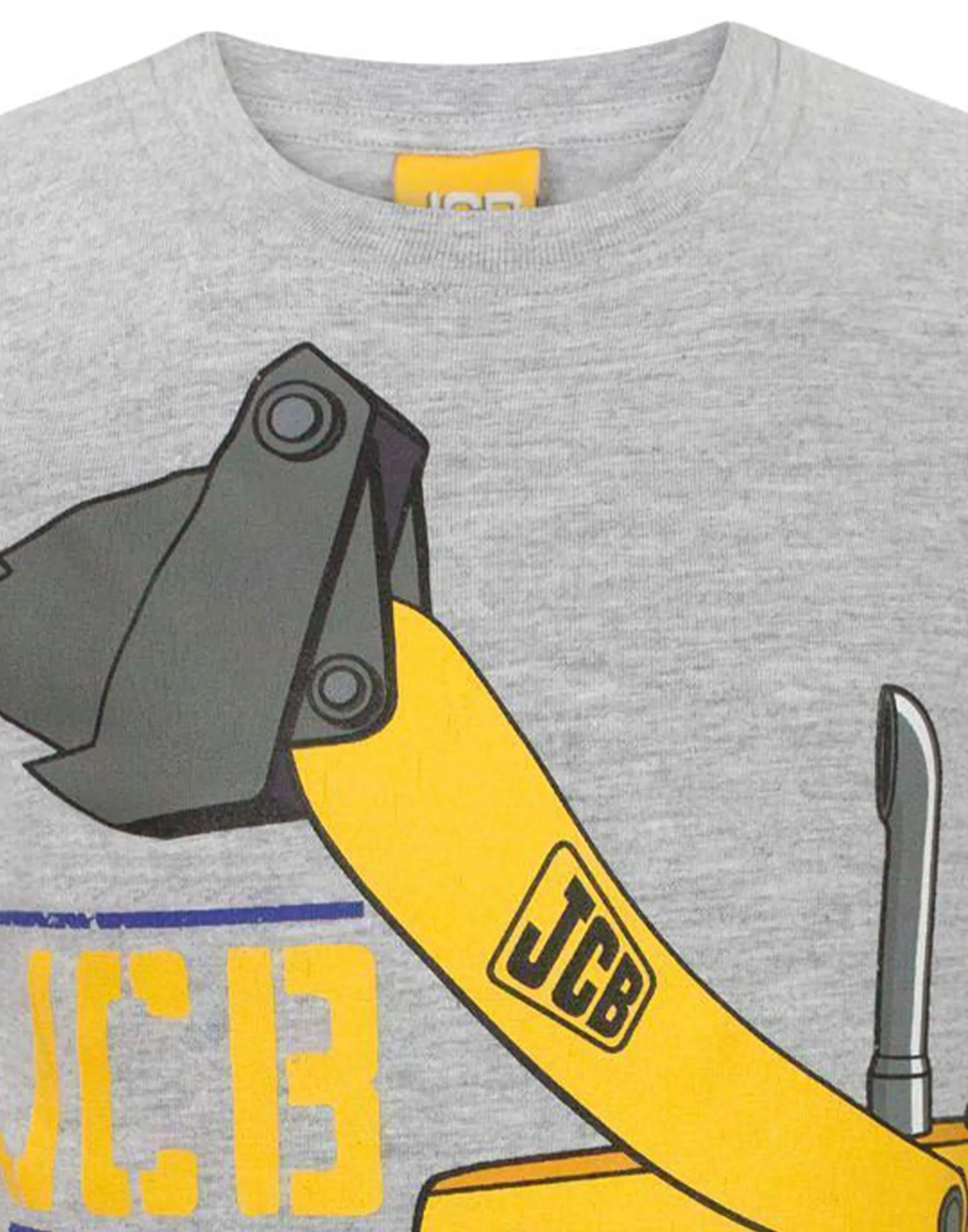 JCB Unisex Kids Grey Short Sleeved T-Shirt