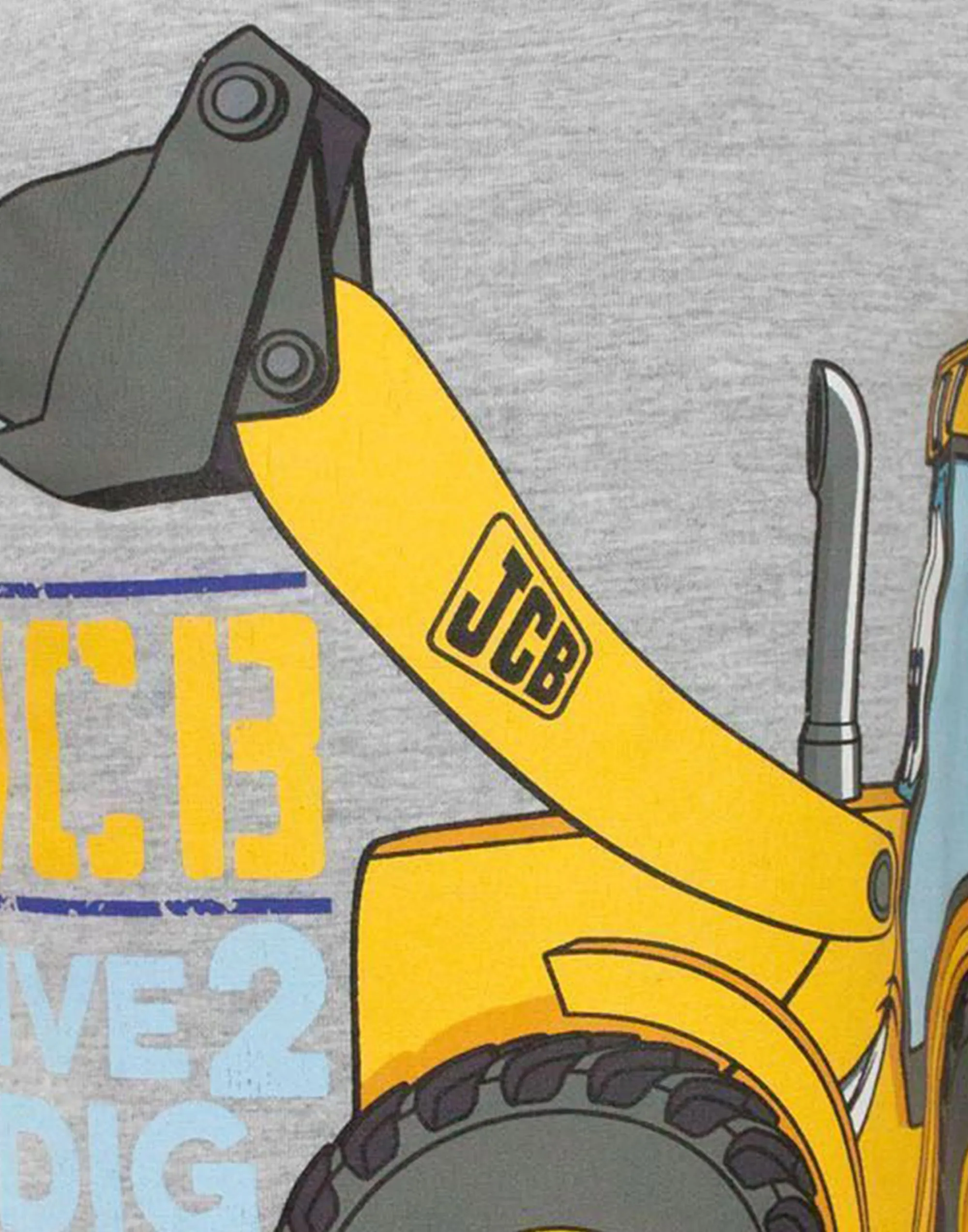 JCB Unisex Kids Grey Short Sleeved T-Shirt