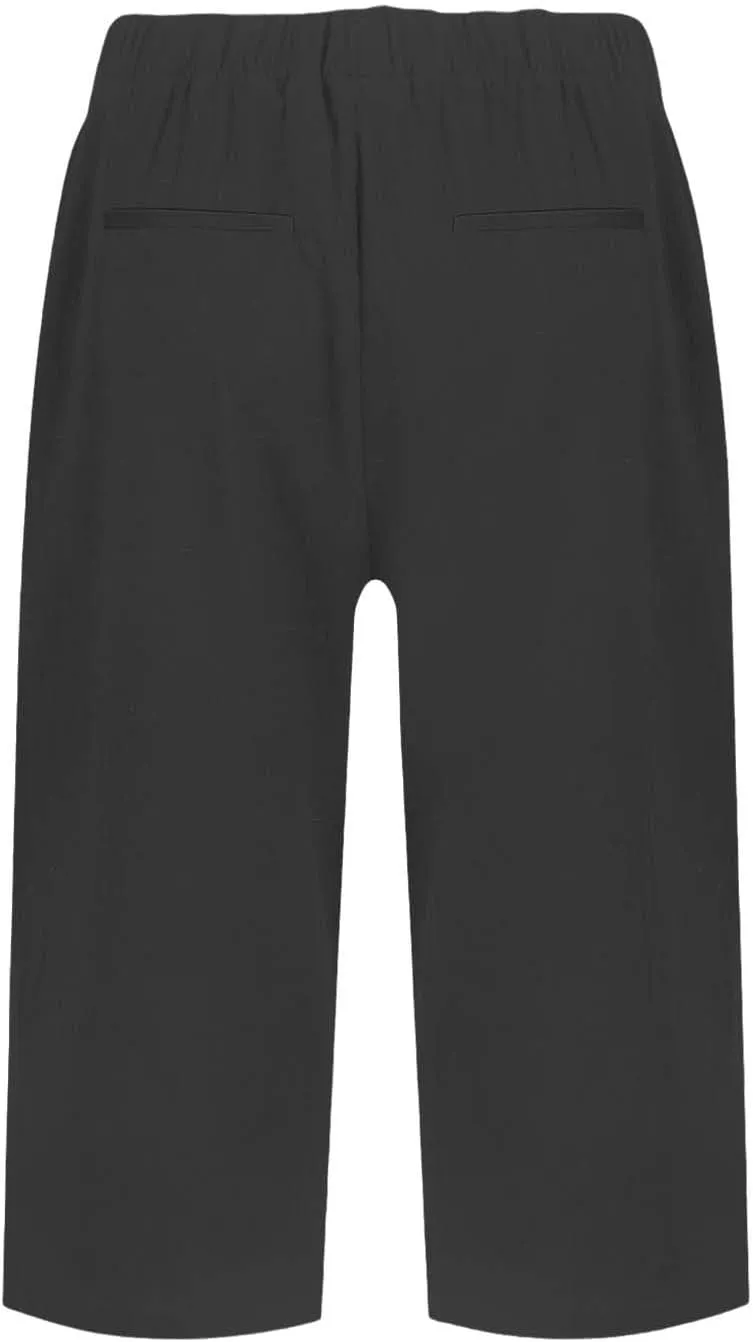 Long Shorts for Women Lightweight Linen Capri Pants Casual Loose Elastic Waist Bermuda Shorts Summer Capris Pants