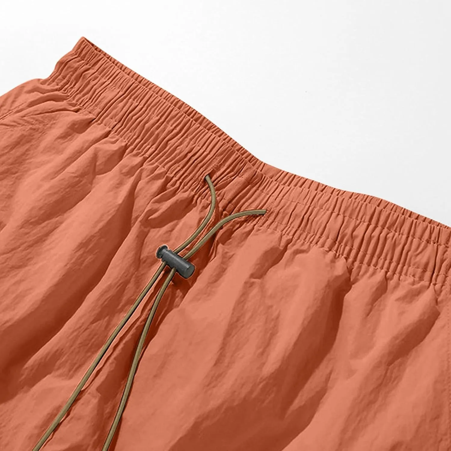 Men's Summer Wide Leg Cargo Shorts Streetwear Fashion Casual Quick-Dry Baggy Hip Hop Short Pants with Multi-Pockets