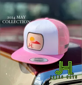 NEW 2024 JH Cap- White/Pink Rosa patch (May Collection)