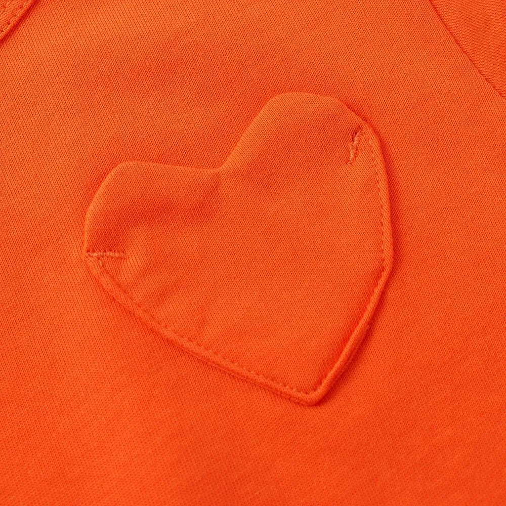Noomelfish Girls Short Sleeve Heart Pocket T-Shirts Casual Cotton Tee Tops Blouse (5-12 Years)