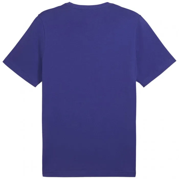 PUMA MEN'S ESSENTIALS LOGO PURPLE TEE