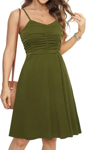 Spaghetti Strap Dresses for Women Casual Sundress for Women Beach A Line Summer Dress for Women