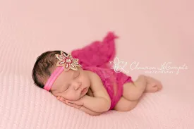 Stretch Lace Wrap in Hot Pink Fuschia