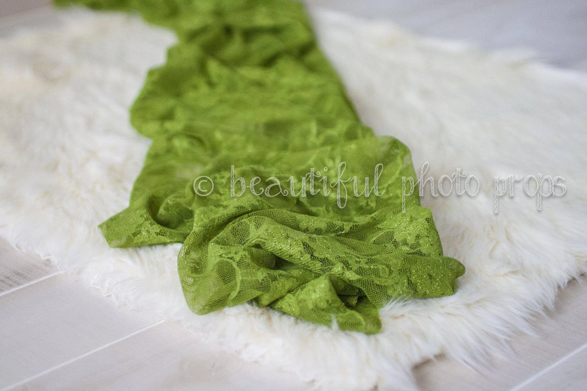 Stretch Lace Wrap in Lemongrass Green