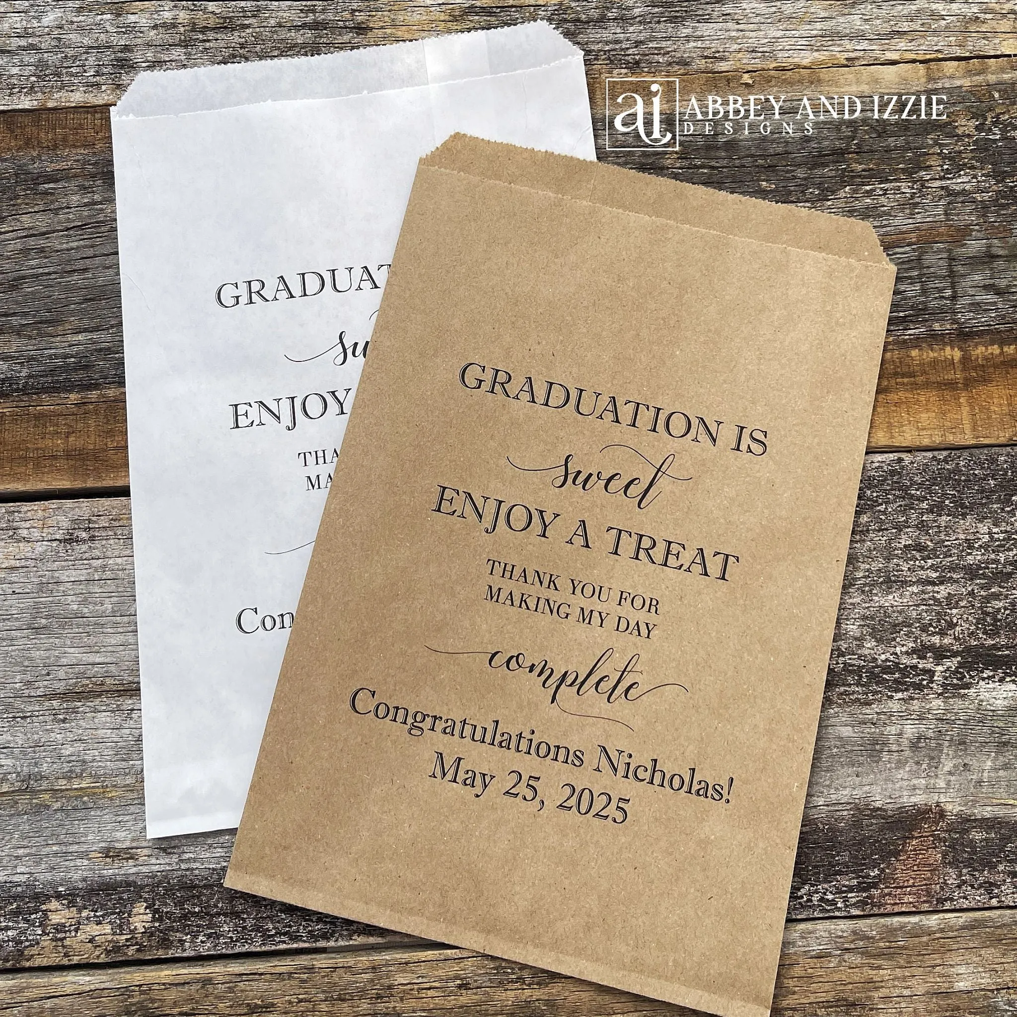 Sweet Graduation Favor Bags