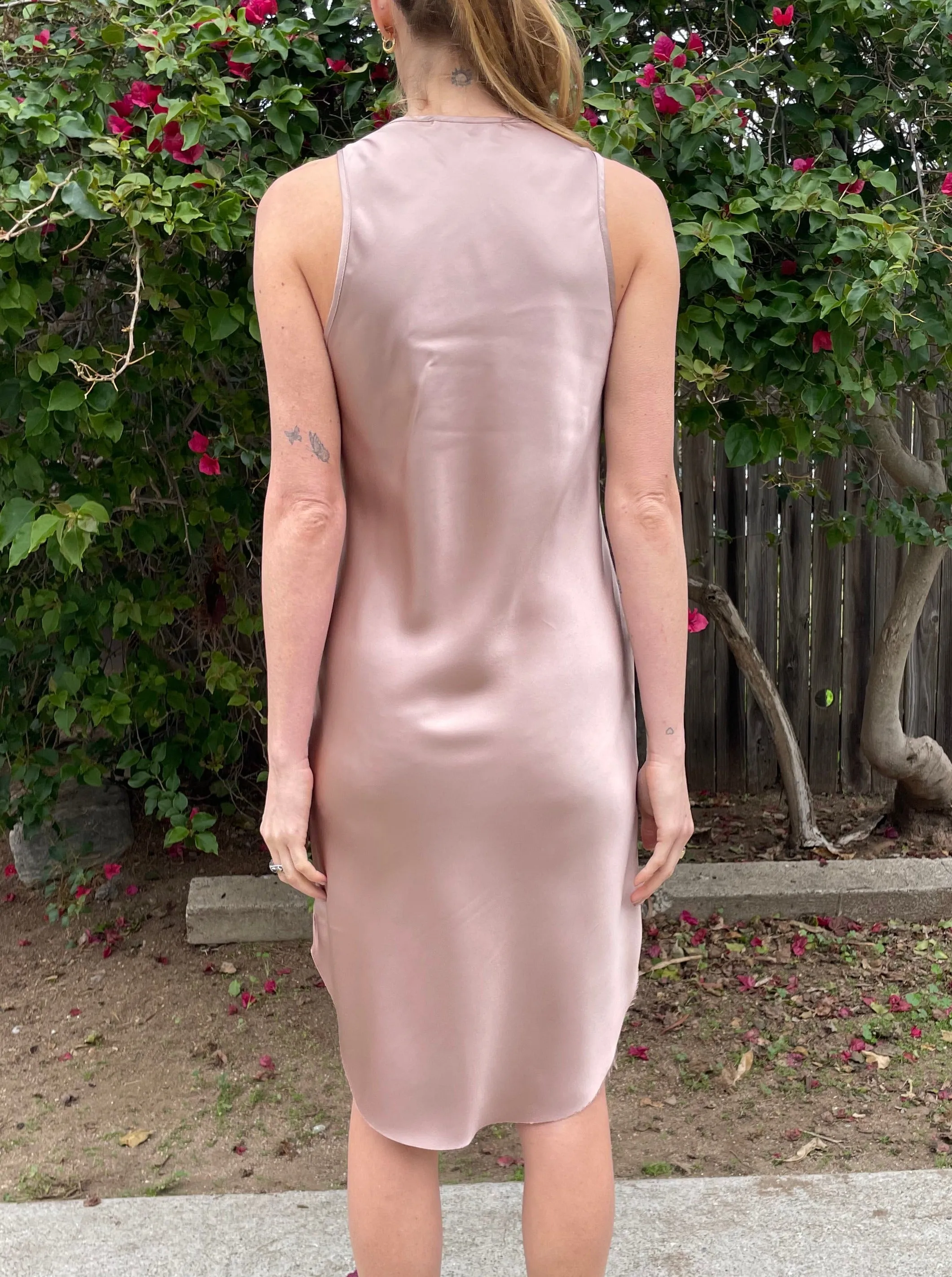 Tabitha Dress in Silk - Rose *Final Sale*