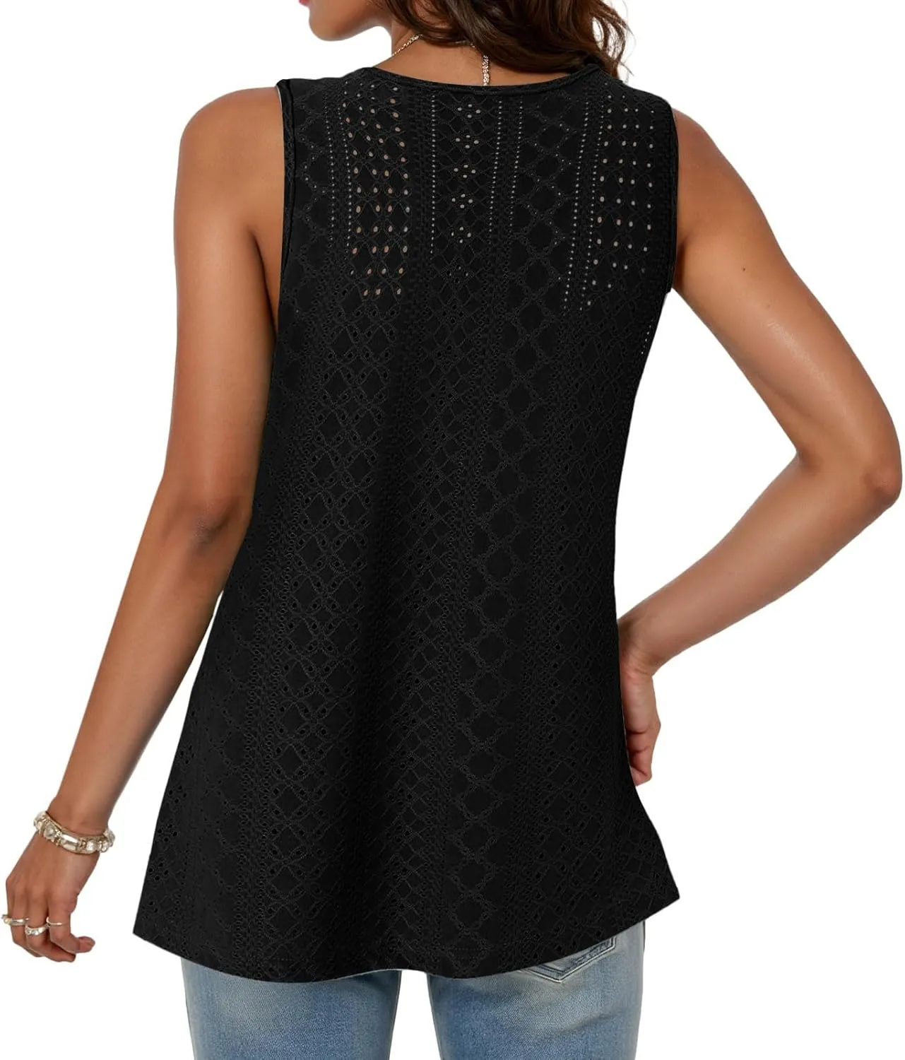 Tank Top for Women 2025 Flowy Peplum Tops for Women Dressy Sleeveless V Neck Babydoll Tank Tops Women