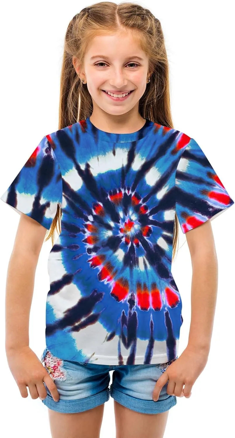 Tiannee Boys Girls 3D Graphic T Shirt, Novelty Kid's Shirts, Casual Crewneck Short Sleeve Tops Tees 6-16 Years