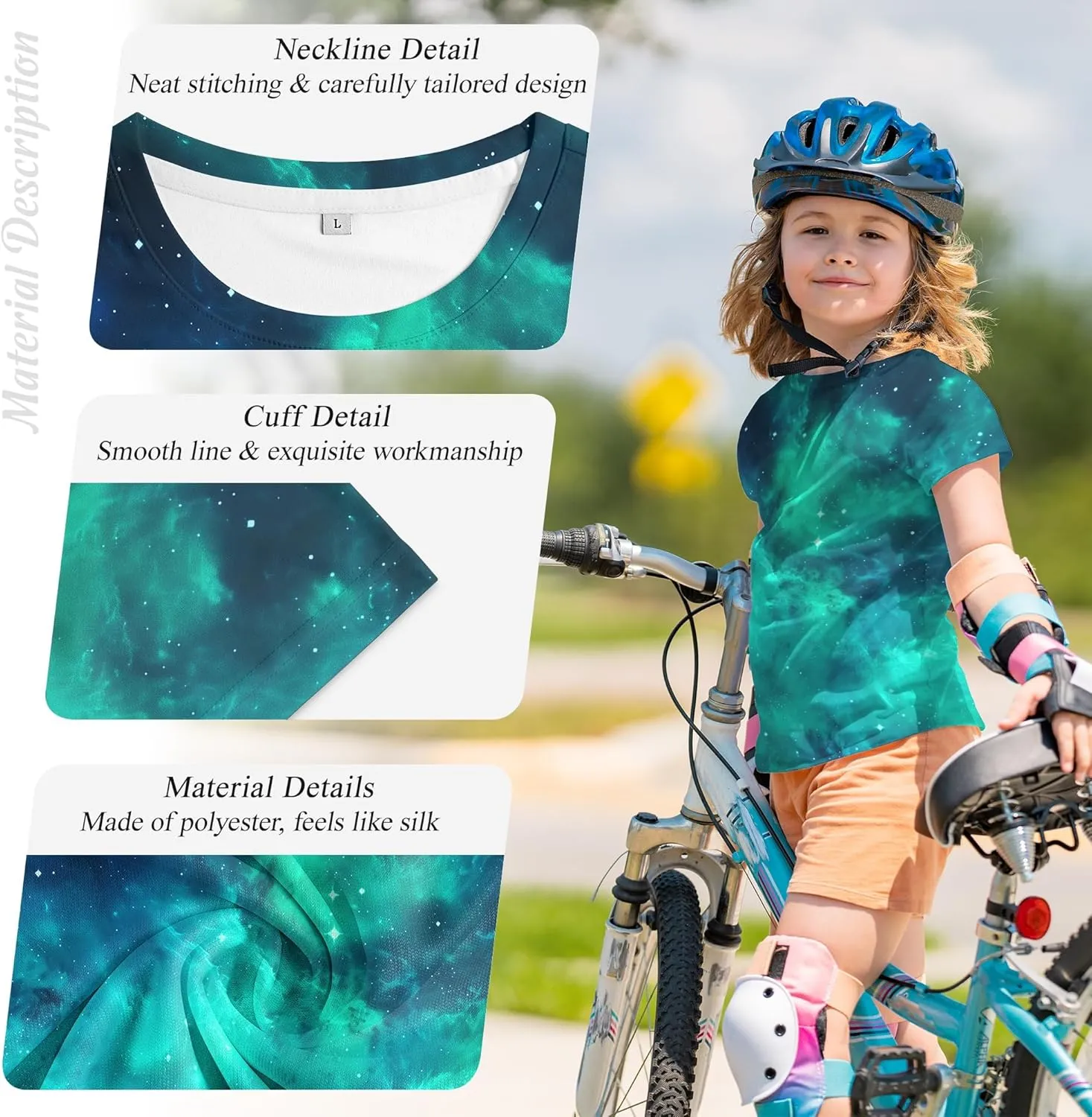 Tiannee Boys Girls 3D Graphic T Shirt, Novelty Kid's Shirts, Casual Crewneck Short Sleeve Tops Tees 6-16 Years