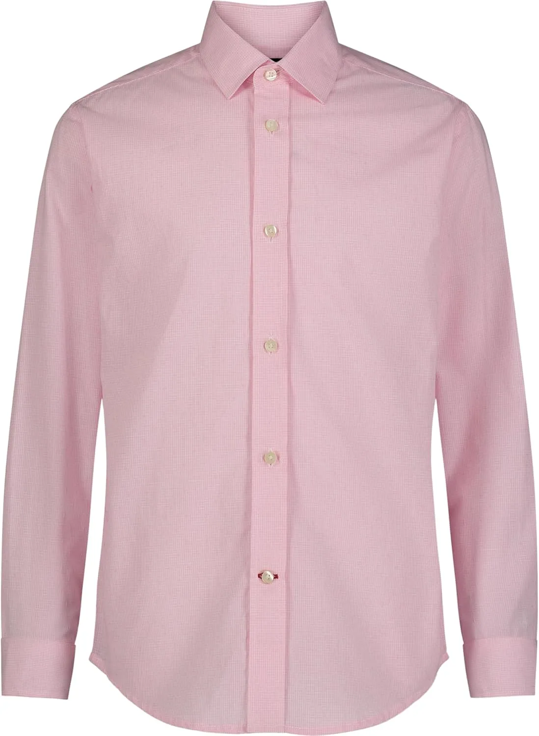 Tommy Hilfiger Boy's Long Sleeve Dress Shirt, Collared Button-down With Cuff Sleeves, Gingham