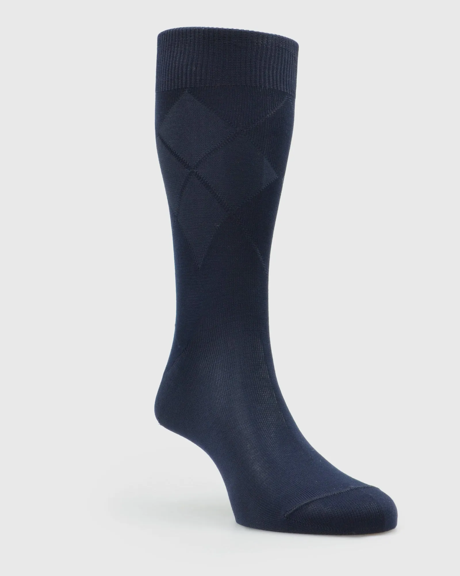 VISCONTI A238V TEXTURED NAVY SOCKS