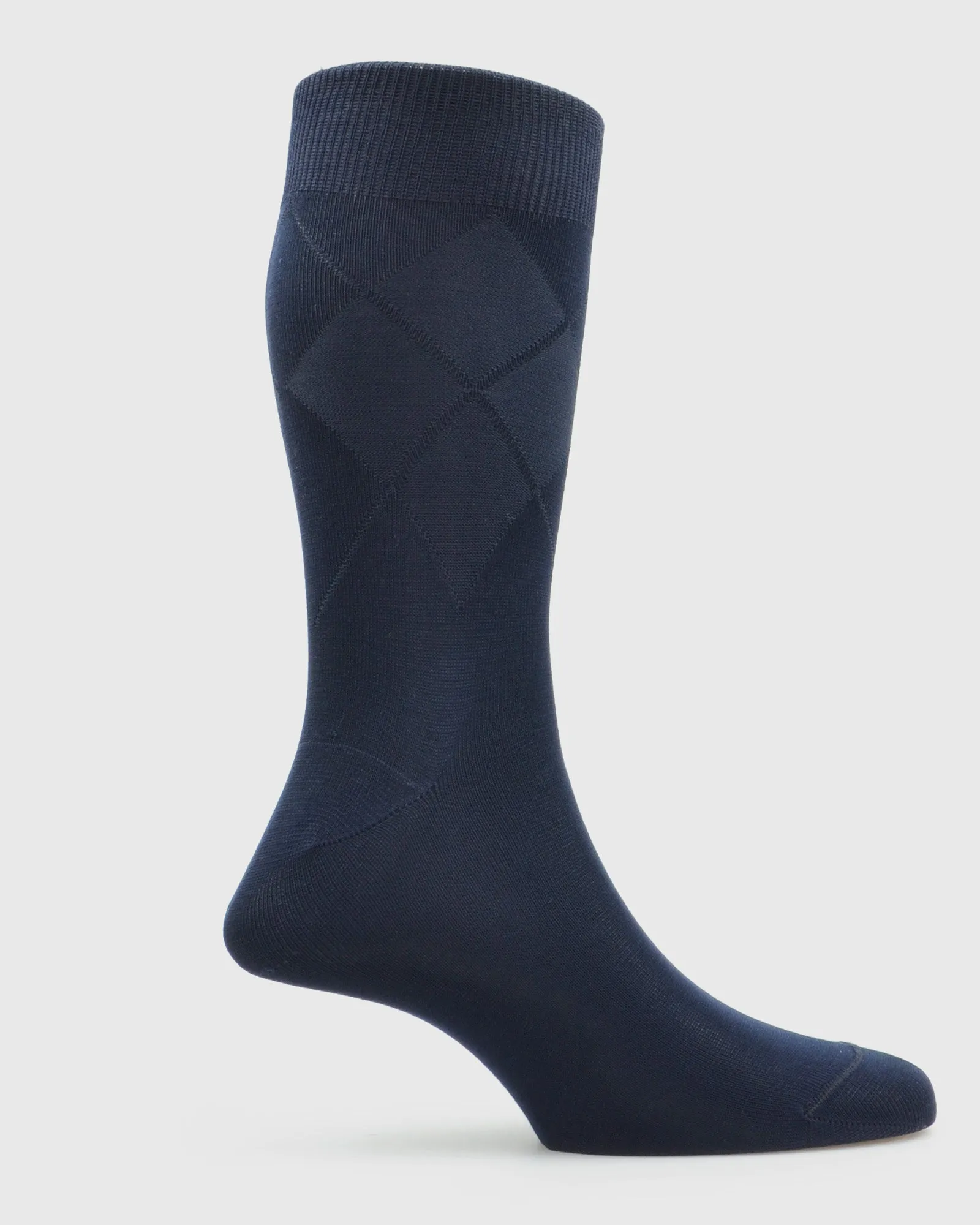 VISCONTI A238V TEXTURED NAVY SOCKS