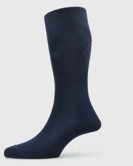 VISCONTI A238V TEXTURED NAVY SOCKS