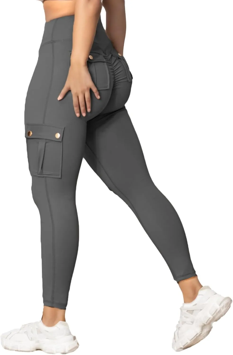 Wavar Scrunch Butt Lifting Leggings with Pockets Cargo Leggings for Women Workout Cargo Pants Tummy Control Yoga Pants