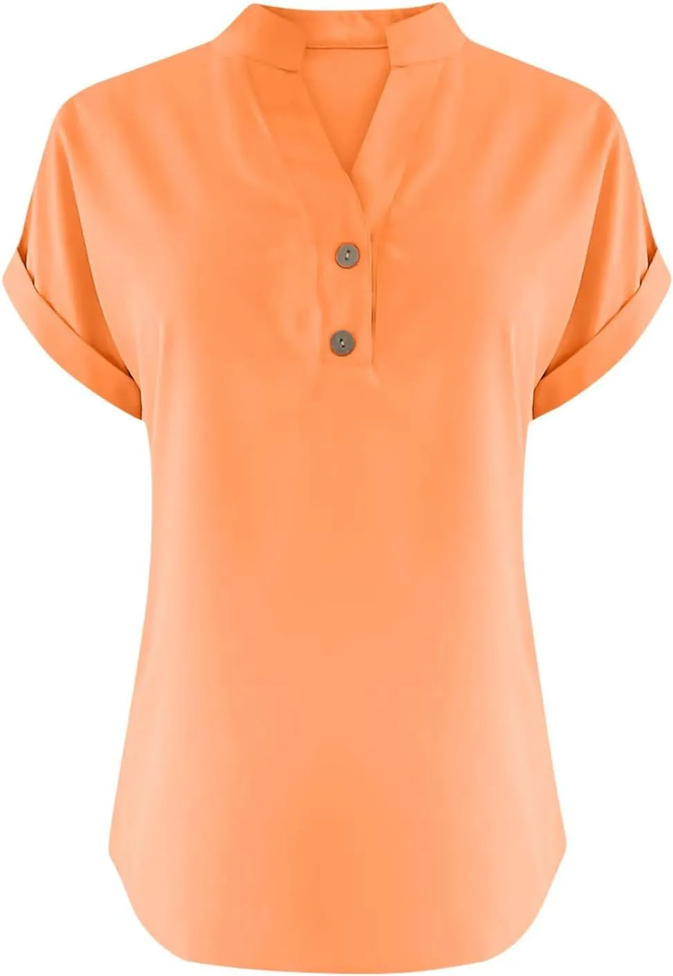 Women Cotton Linen Summer Tops Short Sleeve Loose Fit Blouses V Neck Dressy Casual Tunic Boho Resort Wear Clothing