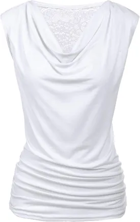 Zeagoo Tank Top for Women Trendy Going Out Tops Sleeveless Shirts Ruched Business Casual Basic Tunic Tops